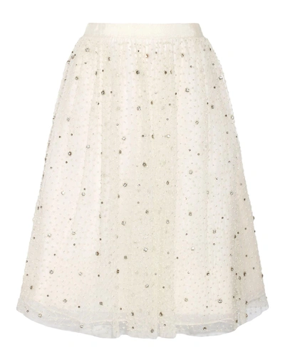 Alice And Olivia Midi Skirts In Ivory