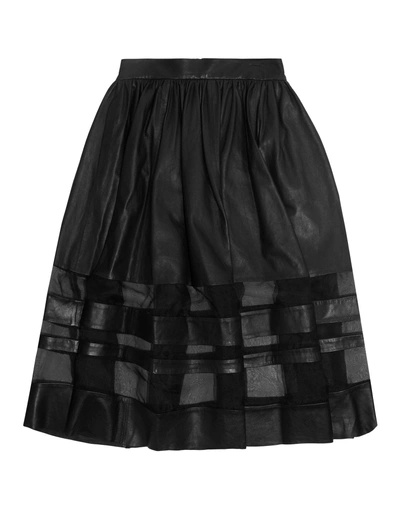 Alice And Olivia Midi Skirts In Black