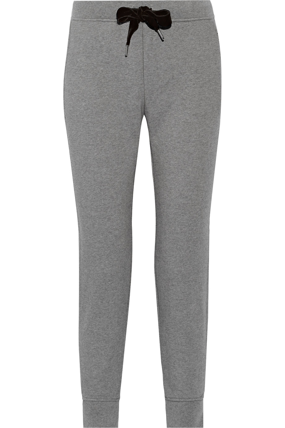 Alexander Wang T Velvet-trimmed Cotton-blend Tapered Pants | ModeSens