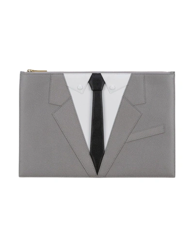 Thom Browne Document Holder In Grey