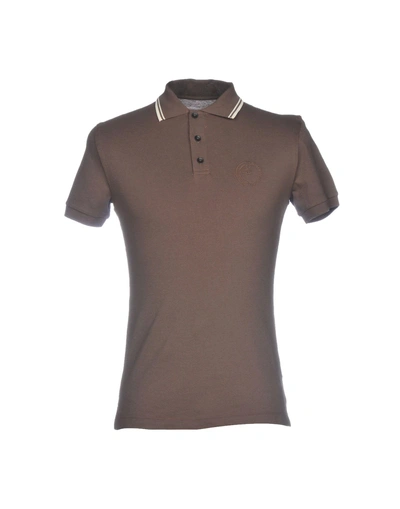 Armani Collezioni Polo Shirts In Dark Brown