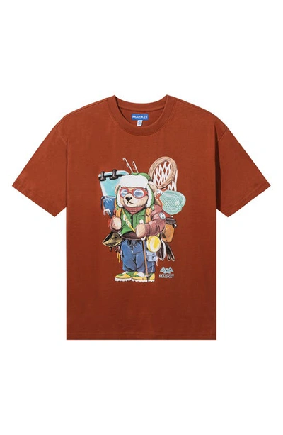 Market Ultralight Bear Graphic T-shirt In Rust