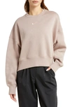 Nike Phoenix Fleece Crewneck Sweatshirt In Diffused Taupe/ Sail