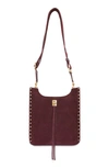 Rebecca Minkoff Medium Darren North/south Leather Shoulder Bag In Garnet