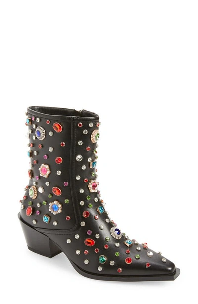 Azalea Wang Sprinkles Pointed Toe Bootie In Black