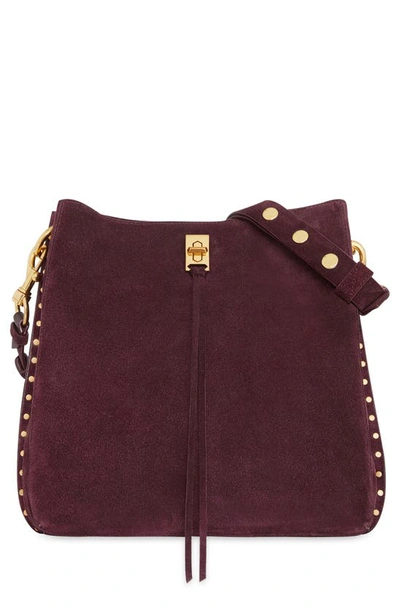 Rebecca Minkoff Darren Deerskin Leather Shoulder Bag In Garnet