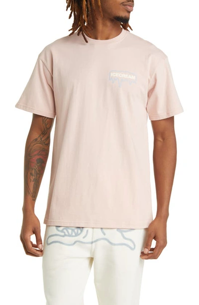 Icecream Snow Business Cotton Graphic T-shirt In Rose Smoke