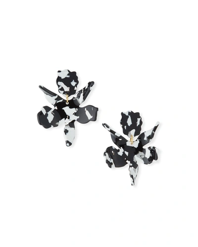 Lele Sadoughi Small Paper Lily Drop Earrings In Pearl