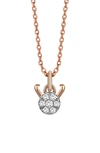 Kismet By Milka Diamond Star Zodiac Sign Necklace In Rose Gold/ Capricorn