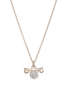 Kismet By Milka Diamond Star Zodiac Sign Necklace In Rose Gold/ Libra