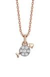 Kismet By Milka Diamond Star Zodiac Sign Necklace In Rose Gold/ Sagittarius