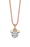 Kismet By Milka Diamond Star Zodiac Sign Necklace In Rose Gold/ Gemini