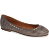 Frye Carson Whipstitch Ballet Flat In Grey Leather