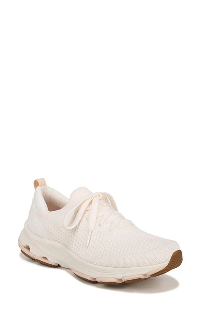 Ryka Devotion Fuse Walking Sneaker In White Knit Fabric