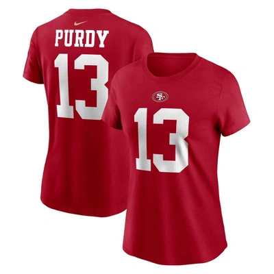Nike Women's  Brock Purdy Scarlet San Francisco 49ers Player Name And Number T-shirt