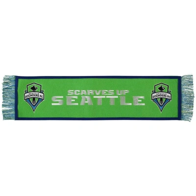 Winning Streak Seattle Sounders Fc 30.5'' X 8'' Heritage Scarf Banner In Green