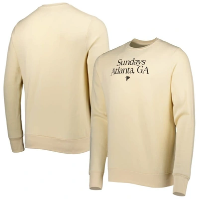 Majestic Threads Cream Atlanta Falcons Sundays Pullover Fleece Sweatshirt