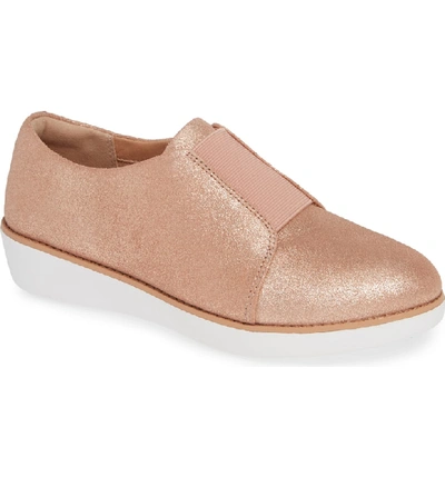 Fitflop Laceless Derby In Apple Blossom Leather