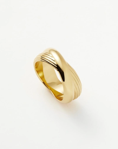 Missoma Lucy Williams Chunky Entwine Ridge Ring 18ct Gold Plated