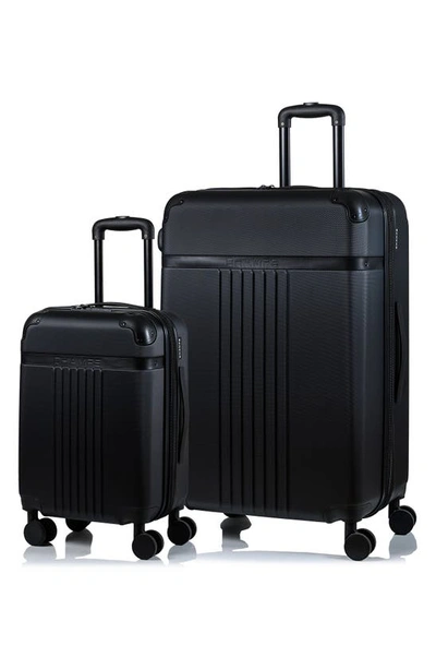 Champs Vintage Black Hardside 2-piece Luggage Set
