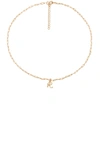 Joolz By Martha Calvo R Initial Necklace In Metallic Gold.