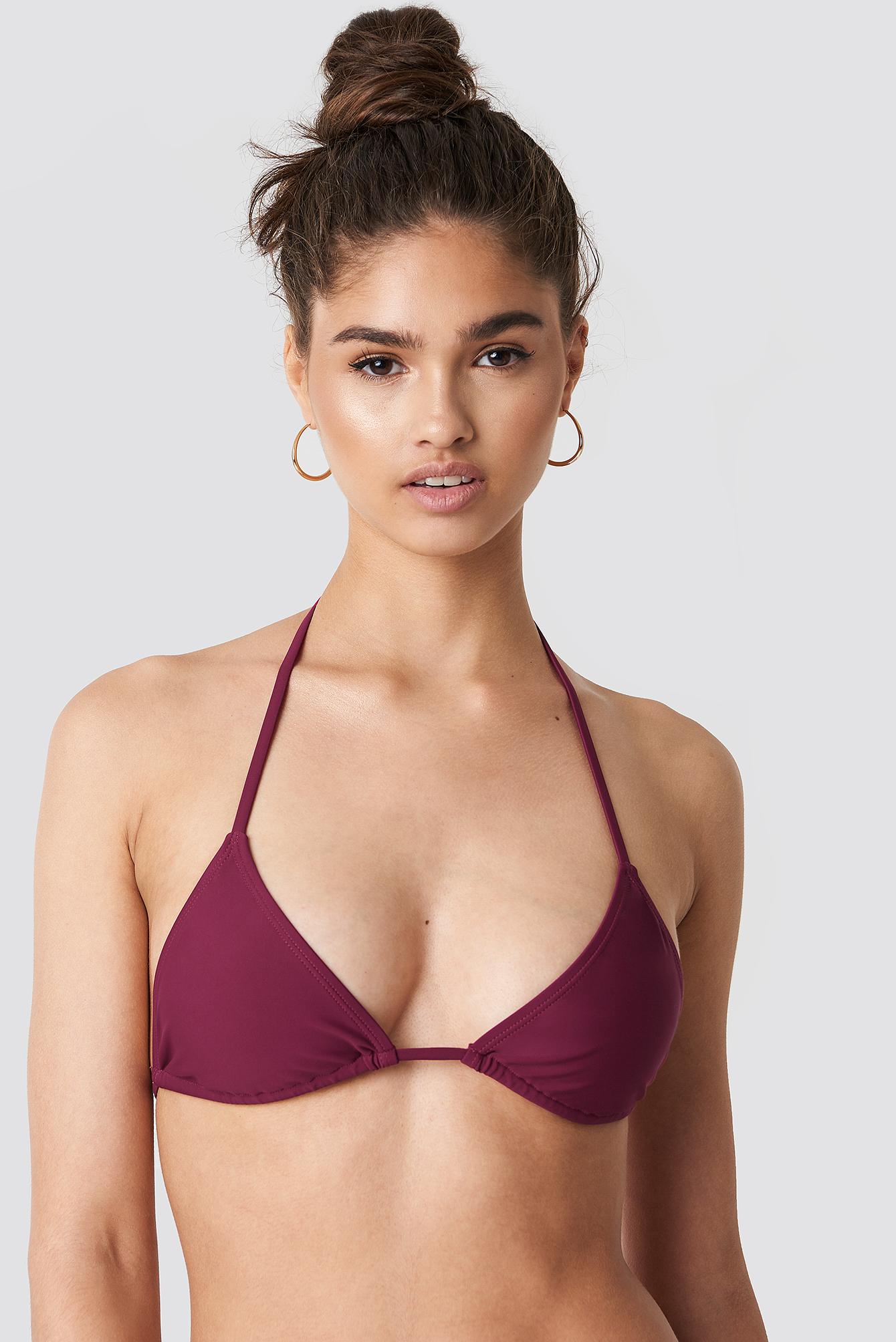 maroon bikini top