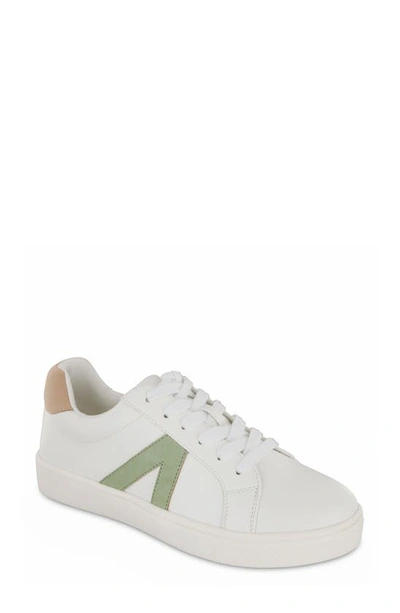 Mia Italia Low Top Sneaker In White/ Sage/ Blush