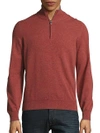 Brunello Cucinelli Quarter-zip Cashmere Sweater In Ciga