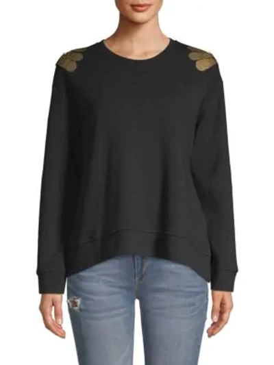 Kenneth Cole Embellished Sweatshirt In Black