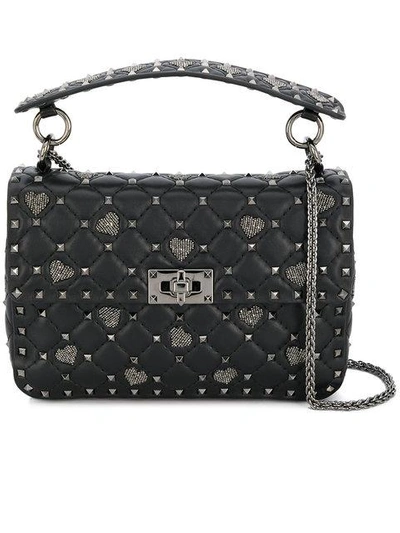 Valentino Garavani Spike Camera Bag In Black