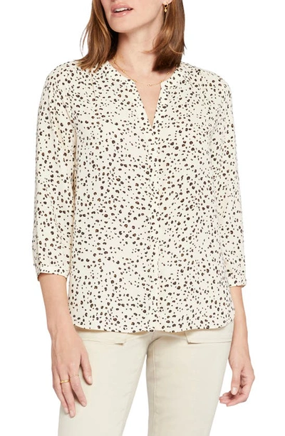 Nydj High-low Crepe Blouse In Serafina