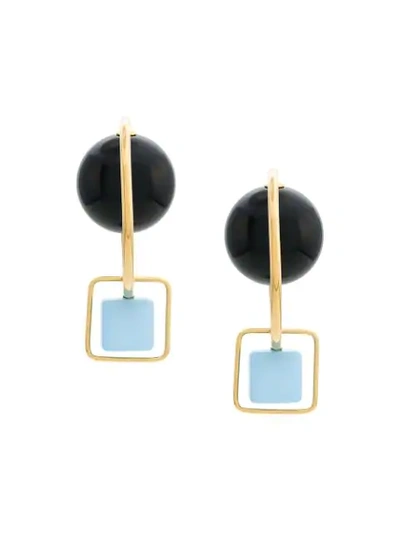 Marni Stone-embellished Earrings - Black