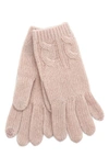 Portolano Cashmere Gloves In Misty Rose