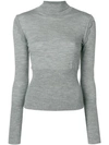 Chloé Rollkragenpullover Mit Gewellten Details In Grey