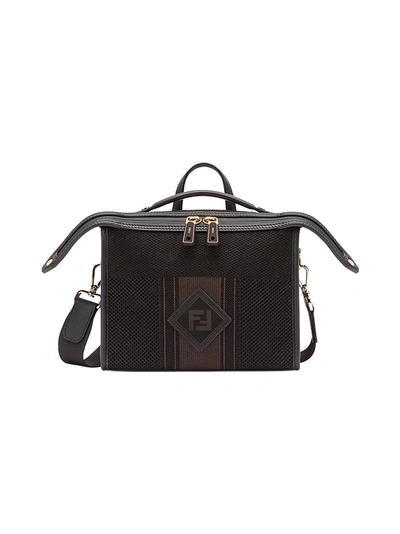 Fendi Ff Logo Messenger Bag - Black