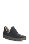 Asportuguesas By Fly London Crus Faux Fur Lined Slip-on Sneaker In Black Recycled Polyester