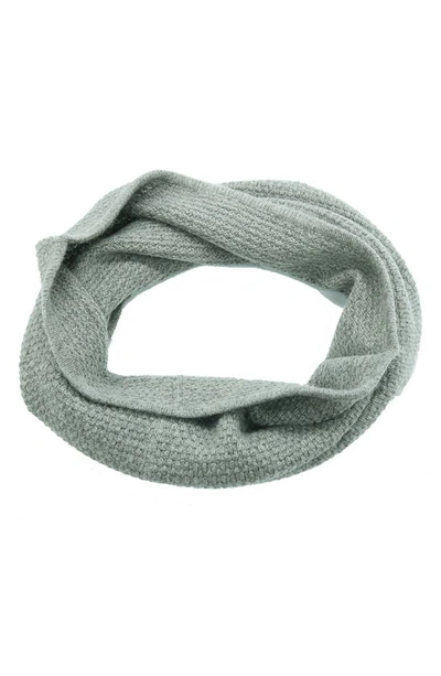 Portolano Popcorn Stitch Infinity Scarf In Light Heather Grey