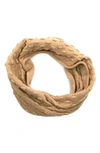 Portolano Bubble Stitched Infinity Scarf In Camel