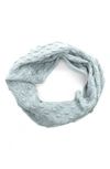 Portolano Bubble Stitched Infinity Scarf In Silver