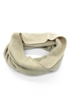Portolano Cashmere Tweed Infinity Scarf In Nile Brown/ Beige