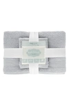 Chic Jacquard Weave Cotton 6-piece Bath Towel Set In Gray