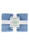 Chic Jacquard Weave Cotton 6-piece Bath Towel Set In Blue