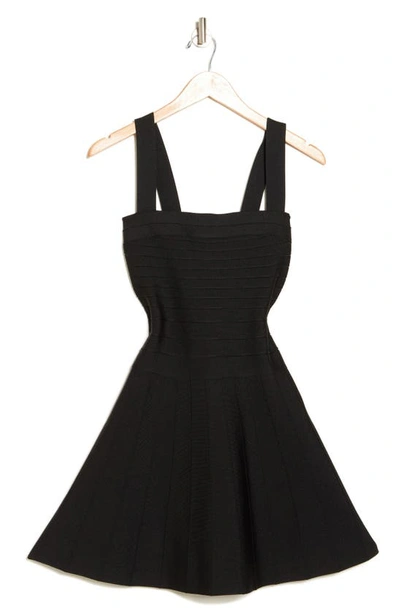 Bebe Bandage A-line Minidress In Black
