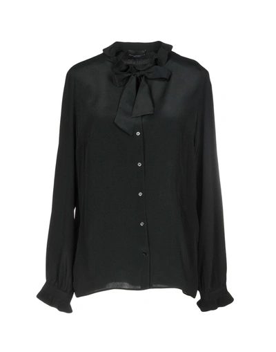 Atos Lombardini Shirts & Blouses With Bow In Black