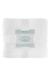 Chic Jacquard Weave Cotton 2-piece Bath Sheet Set In White