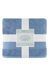 Chic Jacquard Weave Cotton 2-piece Bath Sheet Set In Blue