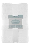 Chic Jacquard Weave Cotton 3-piece Bath Towel Set In White