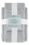 Chic Turkish Cotton 6-piece Bath Towel Set In Gray