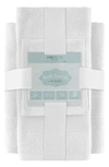 Chic Turkish Cotton 6-piece Bath Towel Set In White