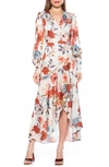 Alexia Admor Ruffle Wrap Maxi Dress In Large Florals